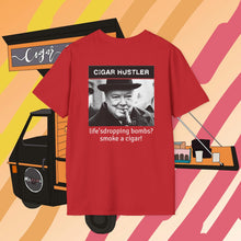 Load image into Gallery viewer, Cigar Hustler 
Winston Churchill life’s dropping bombs T-Shirt (Multiple Color Options)
