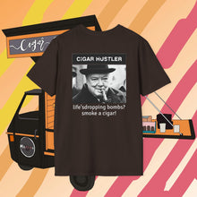 Load image into Gallery viewer, Cigar Hustler 
Winston Churchill life’s dropping bombs T-Shirt (Multiple Color Options)
