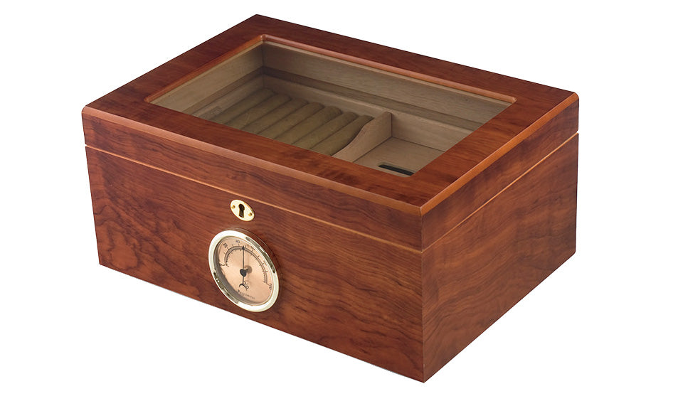 100 count Berkeley Glass top Humidor